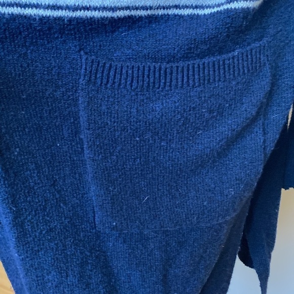 Lucky Brand striped open front Longline Cardigan Women’s pockets Sz M Fall Warm - Picture 2 of 7